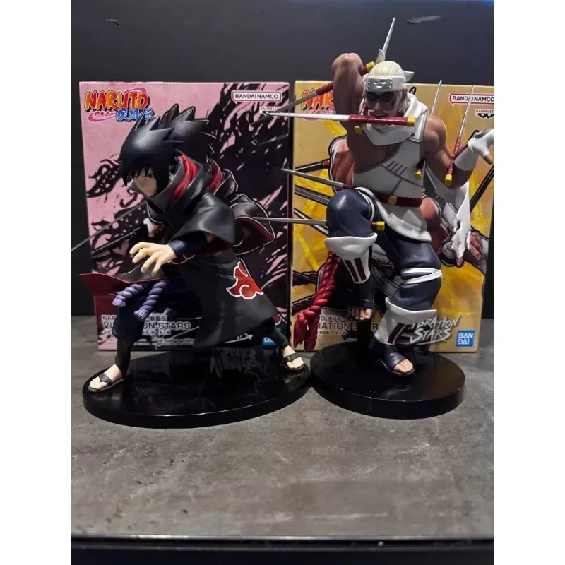 BANDAI Original BANPRESTO NARUTO Vibration Stars Hawks Uchiha Sasuke IV Killer Bee Anime Action Figures Model Toys Birthday gift