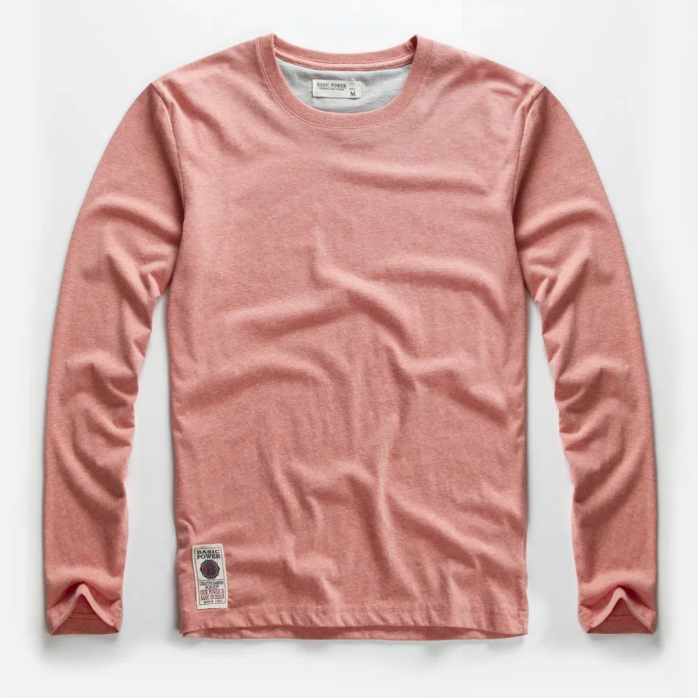 Men's t-shirts Spring Long Sleeve T-shirt Men's clothing Y2k T-shirt Washing Sweatshirt Shirts Casual O-neck streetwear Tee Tops image 5