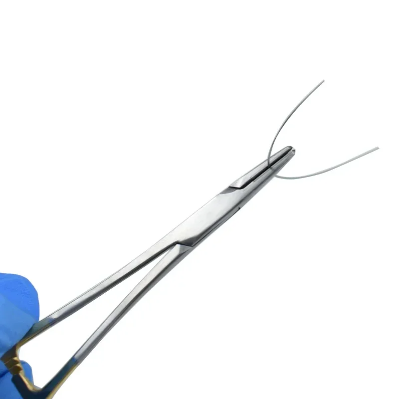 

Стоматологический держатель иглы, плоскогубцы TC, немецкая многоразовая позолоченная ручка из нержавеющей стали, ортодонтические щипцы, хирургический инструмент