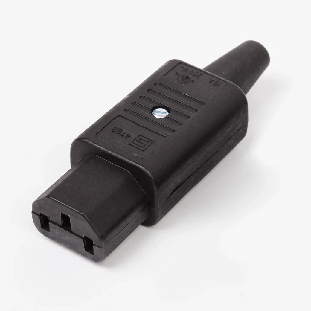 Hi-End IEC C13 Rewireable Power Connector Straight & Right Angle Style Audio Equipment Power Cord Tail Plug
