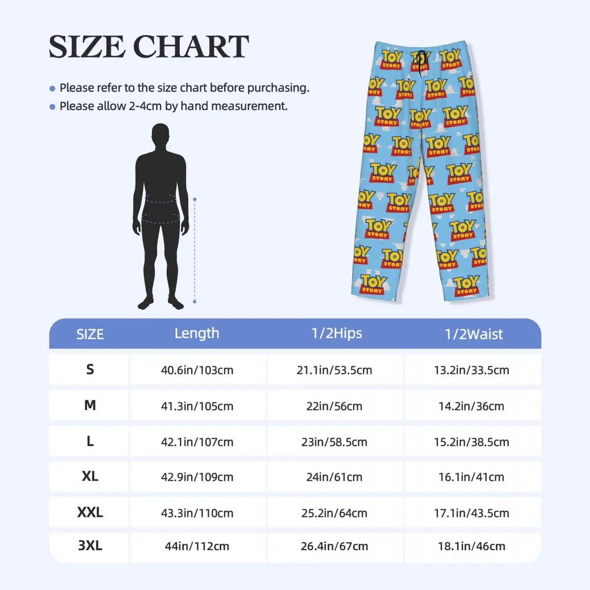 Pantalones de pijama con logotipo de Toy Story para hombre con estampado personalizado, animación, nueva ropa de dormir, pantalones de salón para dormir con bolsillos