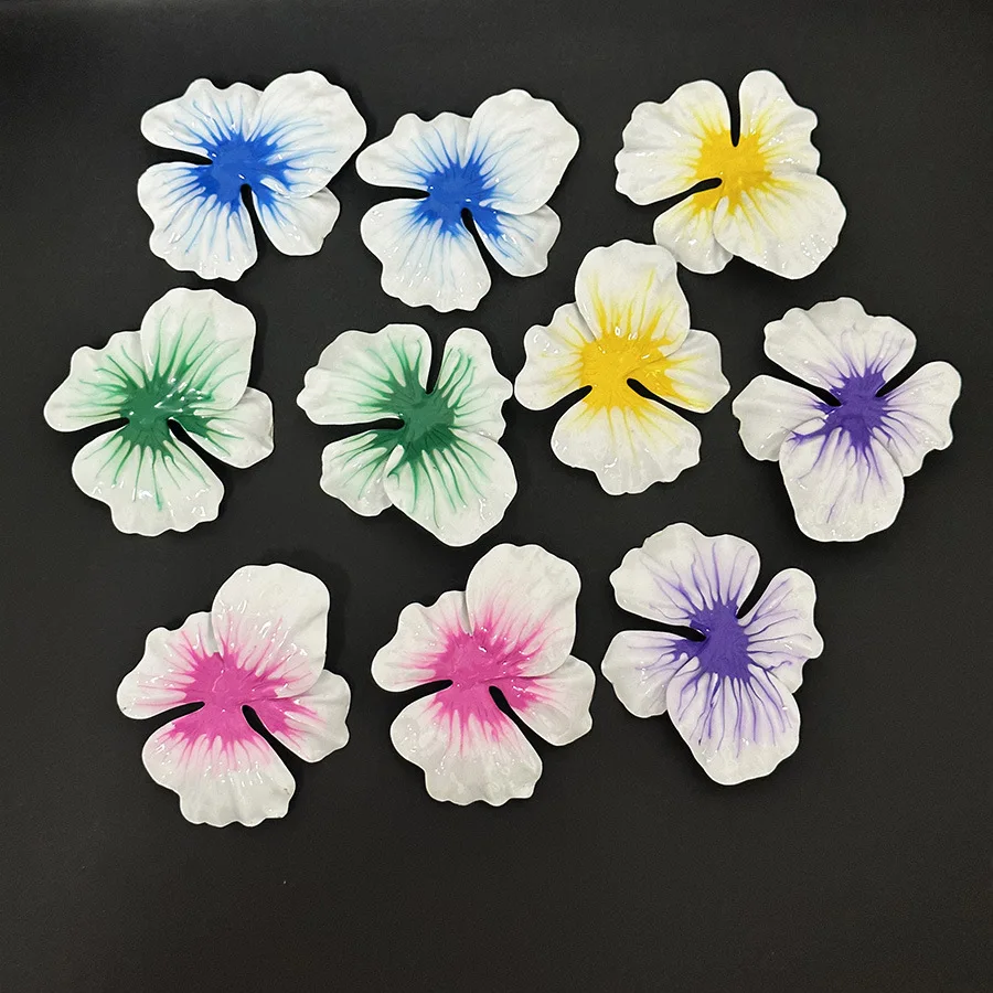 Colorful Drop Glaze Flower Enamel Earrings for Women European and American Personality Exaggerated Romantic Jewelry Accessories