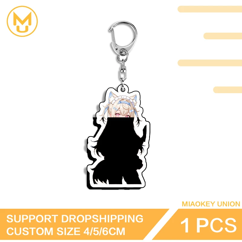 Hololive Loli Anime Character Amusing Y2K Double Sided Key Holder Hanging Ornament Waterproof Pretty DIY Jewelry Decoration