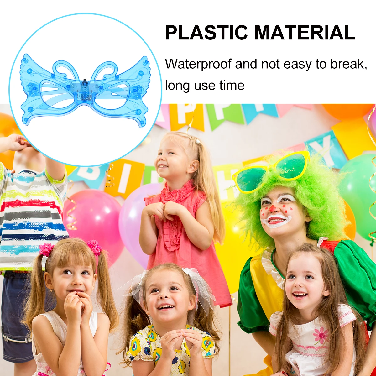 

5 Pcs Flash Glasses Lightweight Plastic Eyewear Decorative Sunglasses Party Eyeglasses Children Fun Design Festive Atmosphere