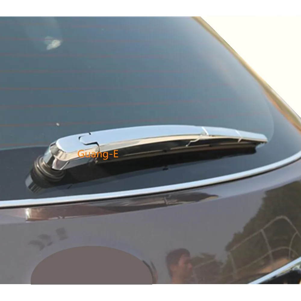 ABS Chrome Rear Back Glass Wiper Wash Nozzle Frame Trim Tail Window Trim For Hyundai IX45 SantaFe 2013 2014 2015 2016 2017 2018