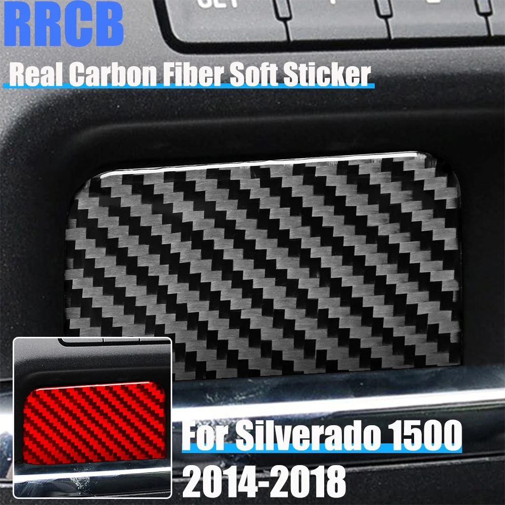 

Carbon Fiber Car Accessories Door Handle Bowl Trim Soft Cover Sticker For Chevrolet Silverado 1500 For GMC Sierra 1500 2014-2018