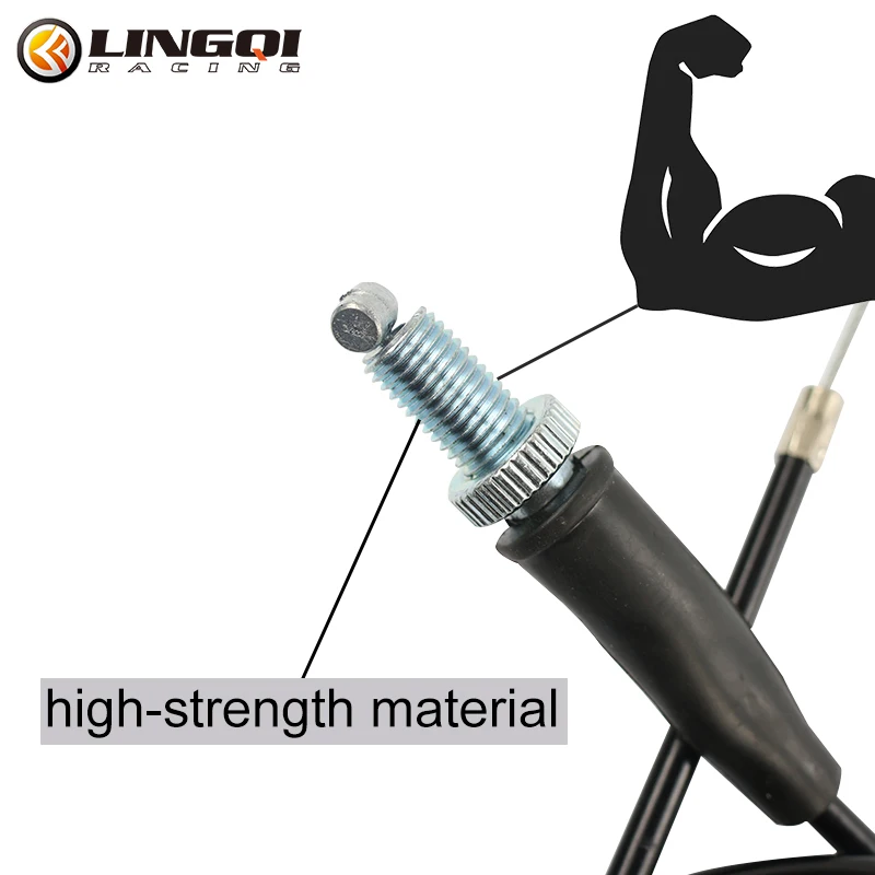 LINGQI RACING Straight Head Gas Throttle  Valve Control Cable Motorcycle Universal Accelerator For Dirt Pit Bike Off-Road