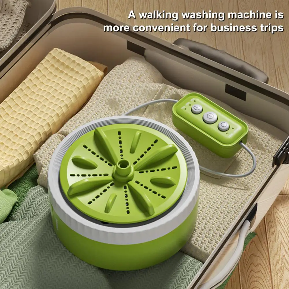 Portable Mini Turbo Washing Machine Dishwasher USB Powered 3Timing Modes Underwear Socks Fruit Cleaning for Travel Business Trip