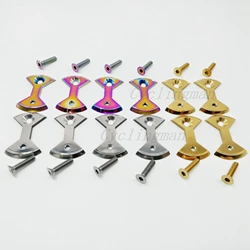 Titanium Bike Locking Pedal Bicycle Bicycle Pedal Plate Bow Tie Shape Fit For SpeedPlay Zero Light Action 4pcs/set Screws Bolts