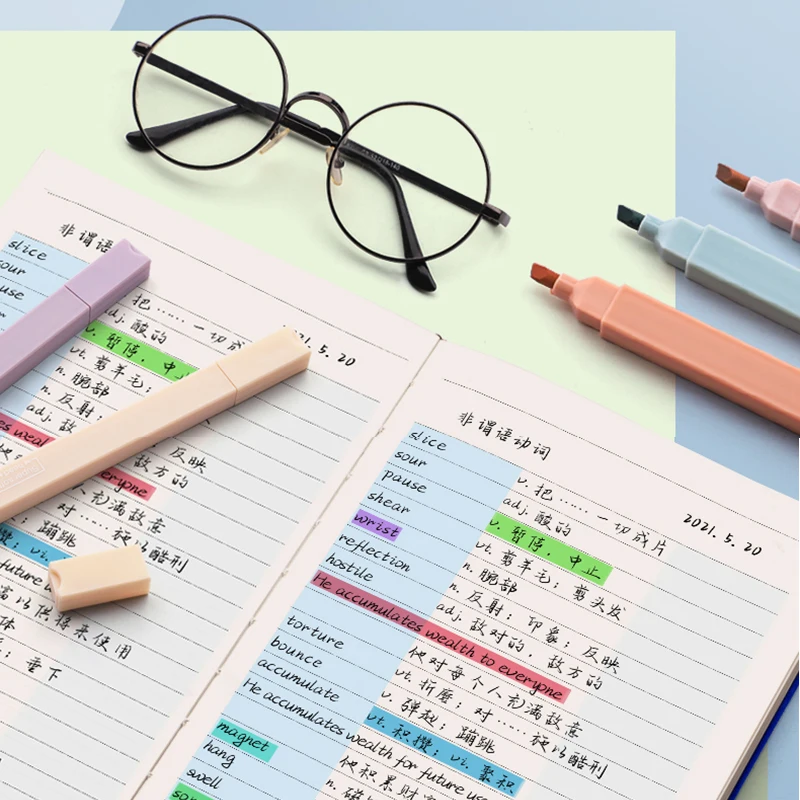 Маркеры двухсторонние флуоресцентные, 6 шт./компл.