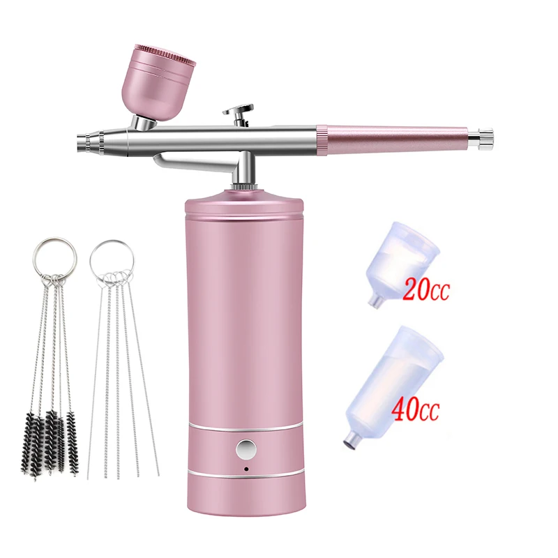 Rechargeable Airbrush Compressor Kit Air Brush Sprayer Gun Water Oxygen Deep Hydrating Machine For Nail Art Tattoo Cake Makeup