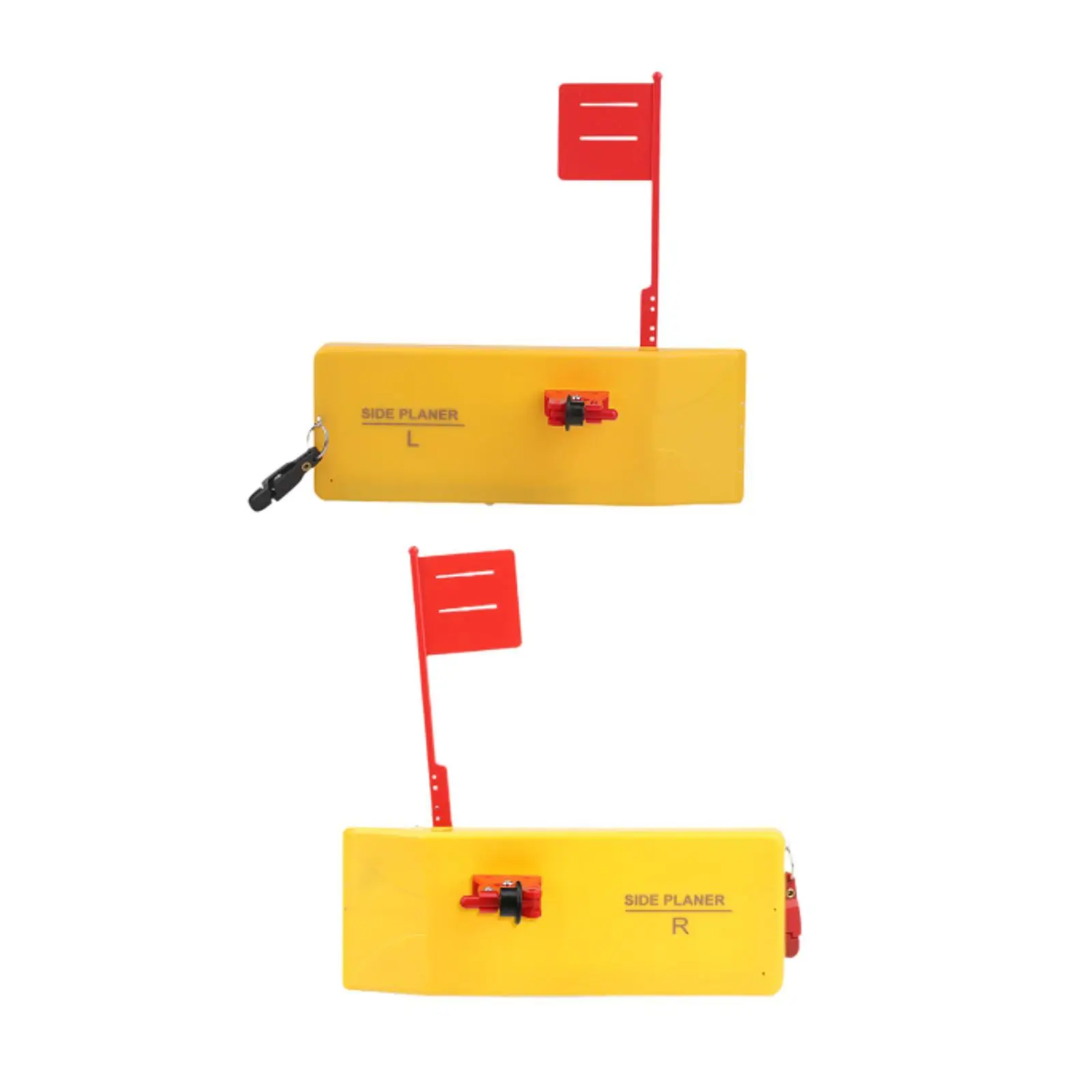 Fishing Planer Board with Adjustable Flag and Side Clip for Offshore Use