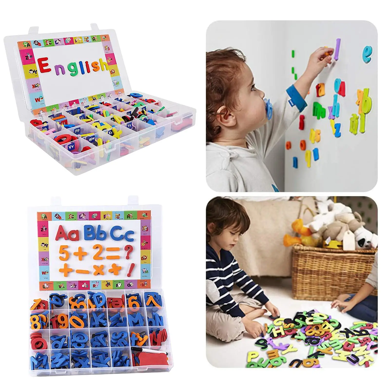 Magnetic Letter Board Alphabet Letter Magnet Toys with Whiteboard Alphabet Magnets Set Whiteboard Set for