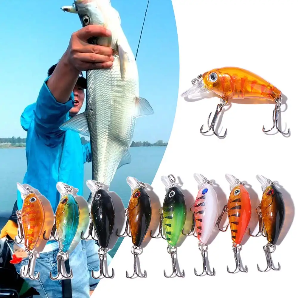 

8Pcs/Box Floating Fishing Lure Mini Size Micro Hard Bait Artificial Bait Swing Action Ultralight Topwater Fishing Bait Fishing