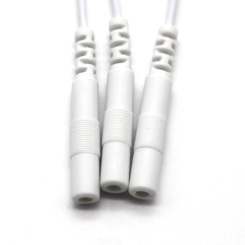 10Pcs Reusable Tens Round Electrode Pad for TENS Acupunctu Unit Therapy 2mm Plug Slimming Electric Body Massager Patch Relax