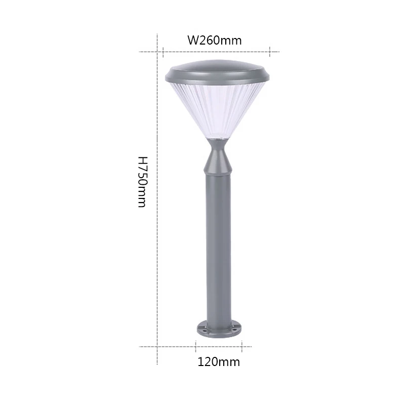Outdoor Landscape Courtyard Solar Lanp Modern Creative Aluminum Lamp Park Gardens Waterproof Ground Insertion LED Lawn lights