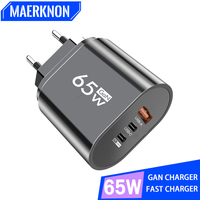 PD 65W GaN USB C Charger Quick Charger 3.0 Type C Charger Fast Charging Mobile Phone Adapter For IPhone 15 Pro Xiaomi Huawei