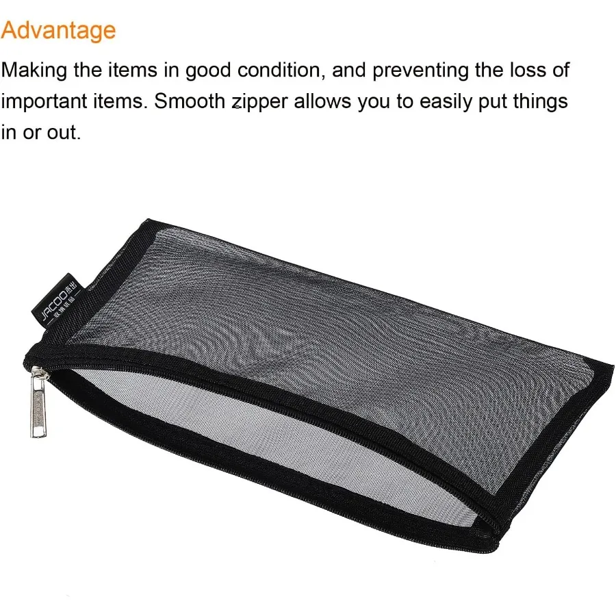 파티킬 메쉬 화장품 파우치 5개 세트 나일론 B6 사이즈 펜슬 케이스 여행용 세면도구 화장품 메이크업 지퍼 메쉬 세면도구 보관함