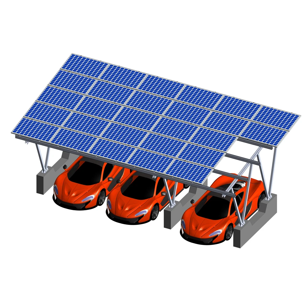 Aluminum Frame Waterproof PV Garages Solar Carport Racking Bracket Holder Aluminum Alloy Structural Solar Carport