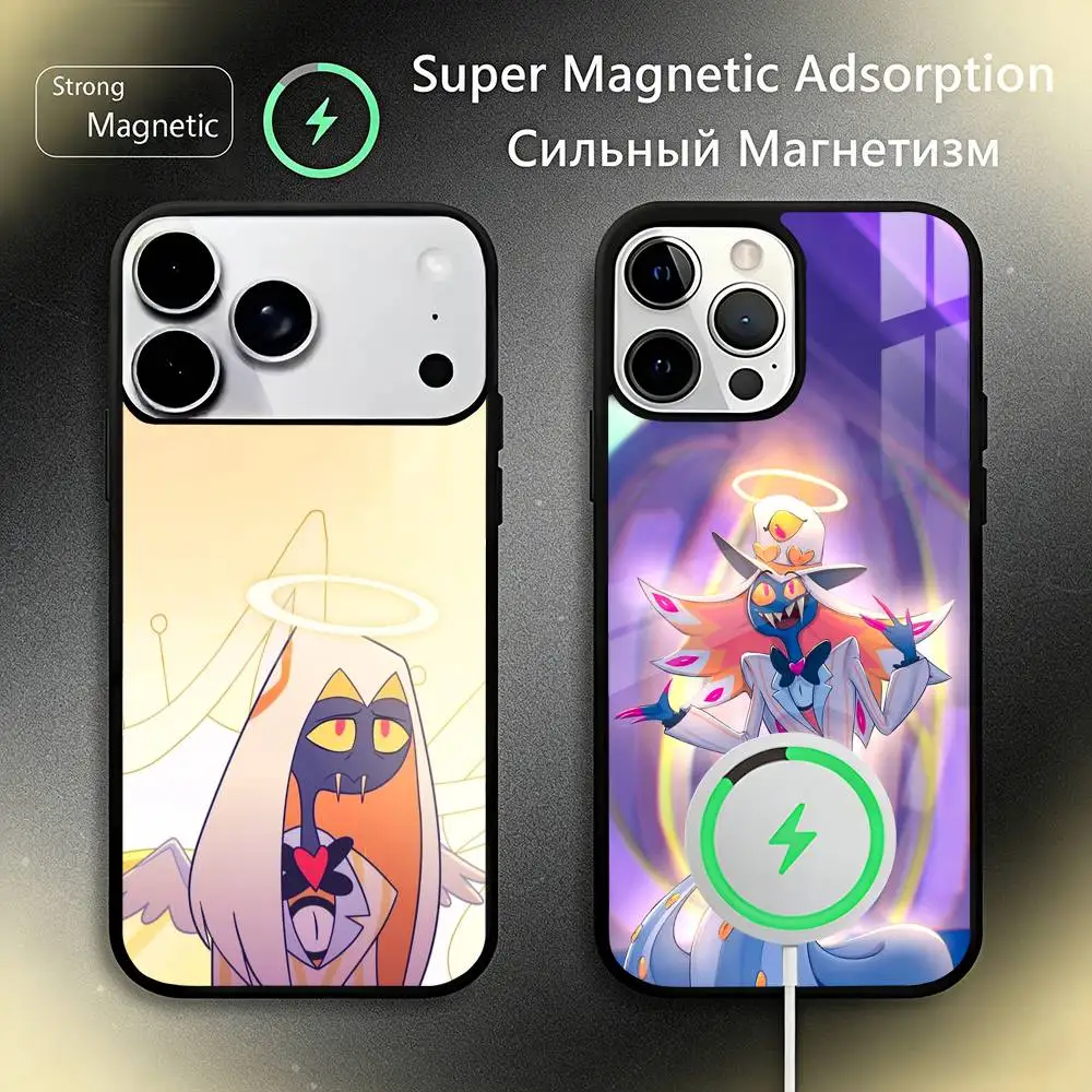 

Sir Pentious H-Hazbin H-Hotel Phone Case For iPhone17,16,15,14,13,12,11 Plus,Pro Max For Magsafe Wireless Charging