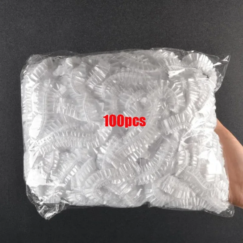 New 100pcs Disposable Food Cover kithchen Refrigerator fruit food  Stretch Leftovers protection flim Dustproof Bowls Cups Caps b