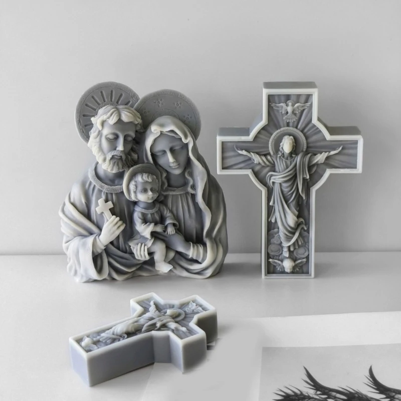 

Easy to Clean Religious Theme Silicone Mold Hand-Making Accessories for Candle Projects Add Warmth to Any Room Setting