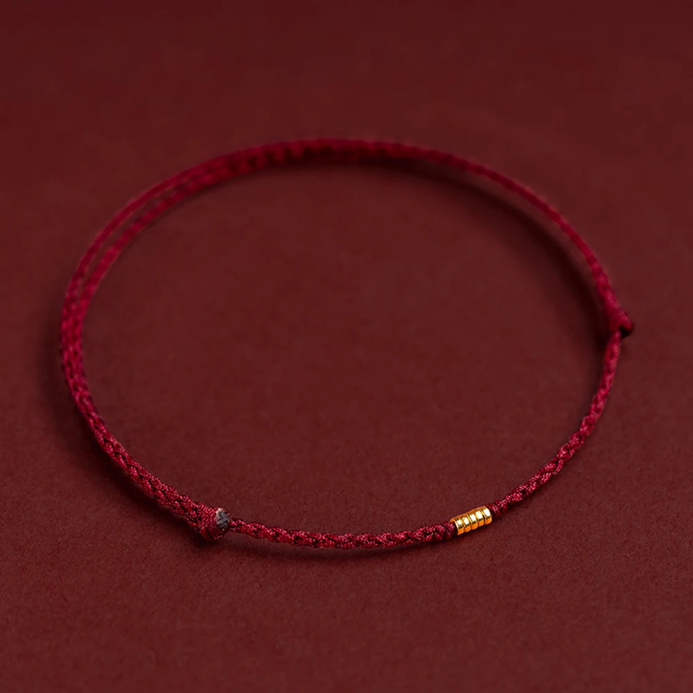 Red String Bracelet with Bead Kabbalah Protection Thread Handmade String Bracelets Good Luck for Women Men Girls Boys