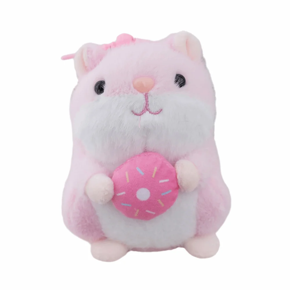 Kawaii Cartoon Hamster Keychian Pendant Hairry Multicolor Backpack Pendant 13cm Hamster All Age