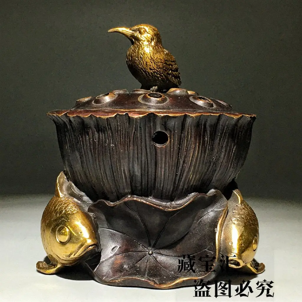 Fish, lotus, birds and beasts Incense Burner Statue for Tea Home Decor Ornaments