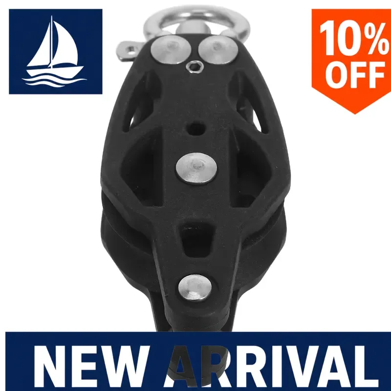 Marine Pulley Wheel, Single Groove Rope Guide, Lightweight Aluminum Alloy, Smooth Bearing, for Boat Sailing Gym Equipment