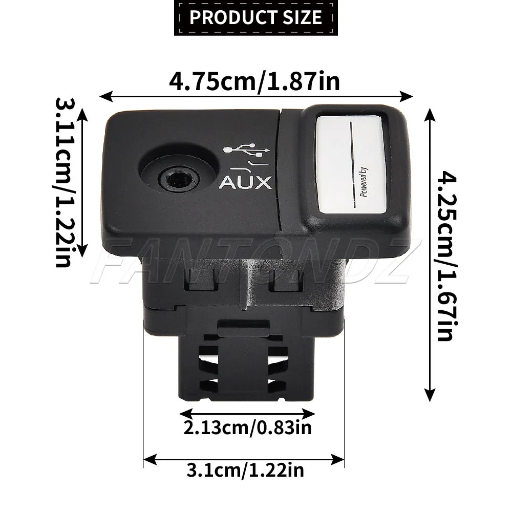 735547937 For Fiat 500 Panda Punto Abarth Doblo Blue and Me USB Media Player AUX Socket Car Accessories