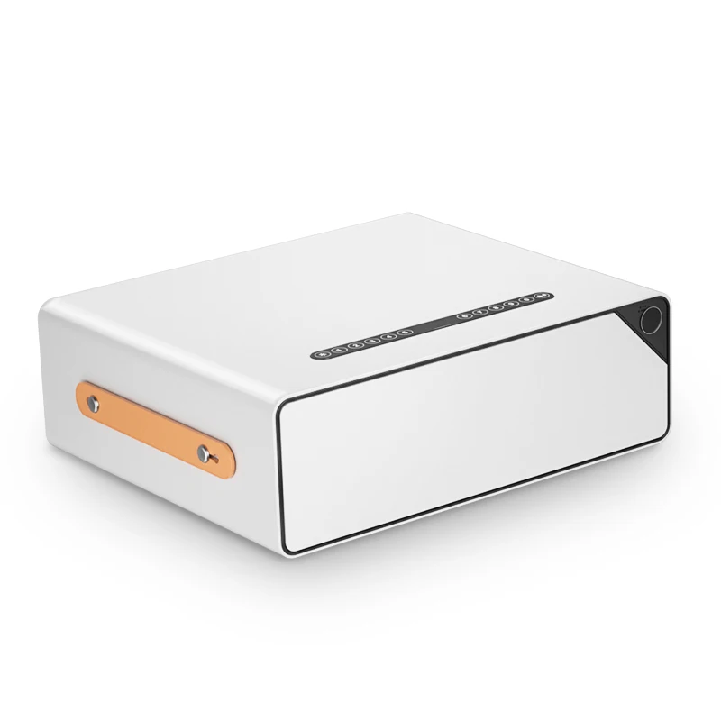 

Fingerprint Storage Box Password Safe Jewelry Box Valuables Remote Password Unlocking Portable Safe