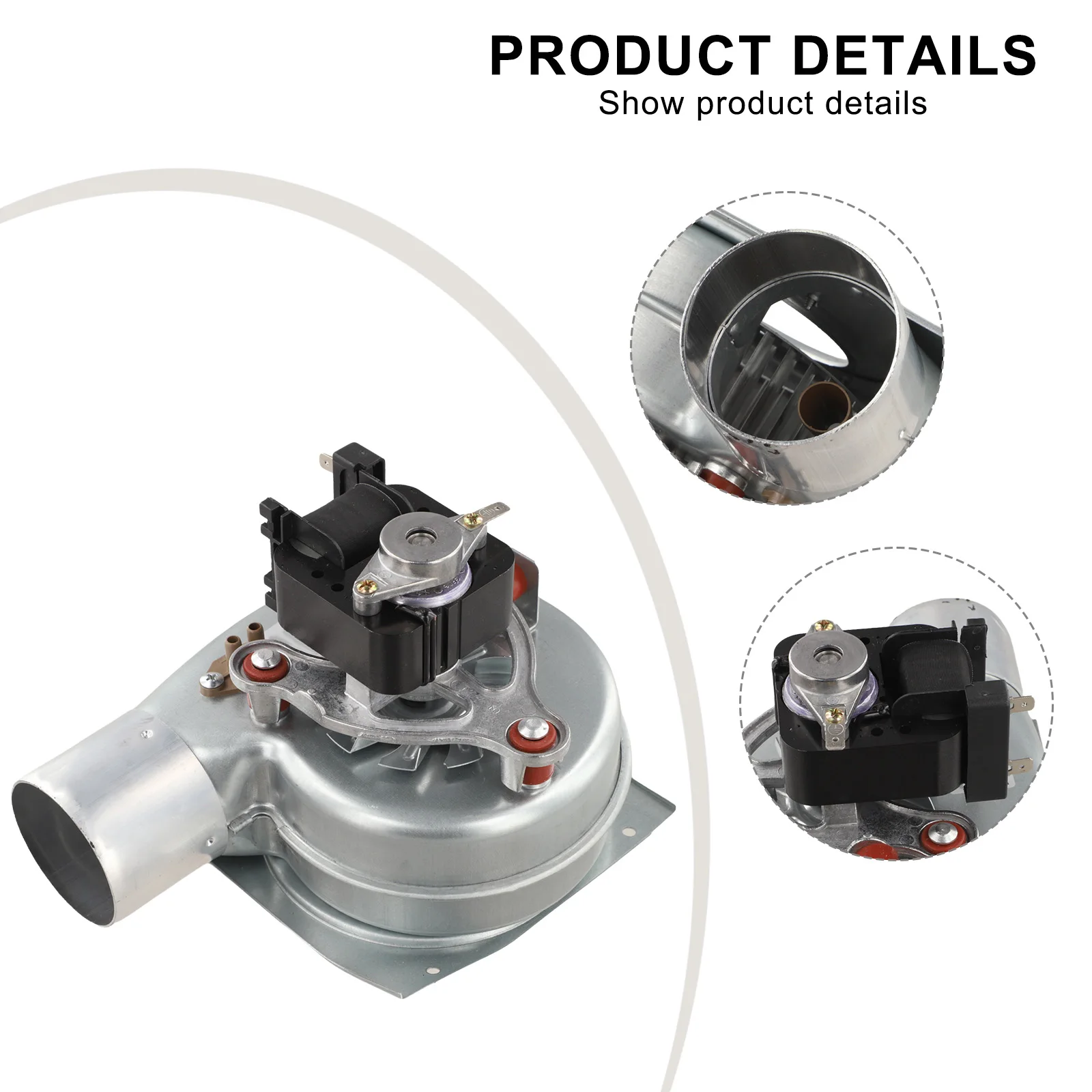 35W 220V Fireplace Blower Fan Iron Low Noise 2000RPM High For Temp Resistant For Stove Boiler Furnace Heating Replacement Part
