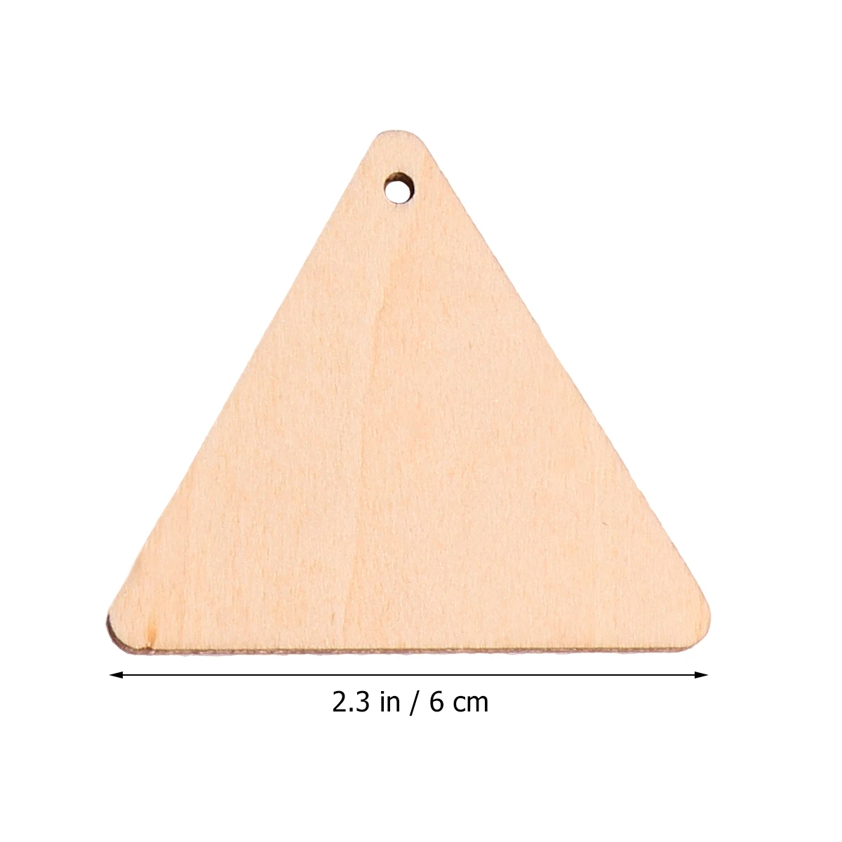 

60 Pcs Triangle Blocks Triangular Wood Chip Pendant Chips for Crafts Unfinished