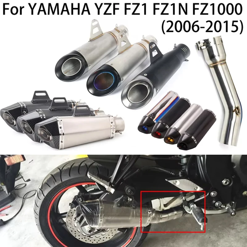 

Для мотоциклов Yamaha FZ1, FZ1N и FZ1000 2006–2015 гг., выхлопная труба, задняя часть выхлопной системы, соединение переднее/промежуточное, глушитель, труба из нержавеющей стали и система slip on.