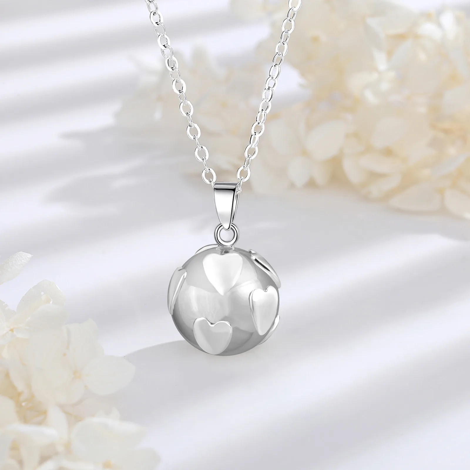 Eudora Bola de Grossesse Necklace Heart Angel Caller Musical Bell Pendant DIY llamador de ángeles Jewelry for Pregnant Women