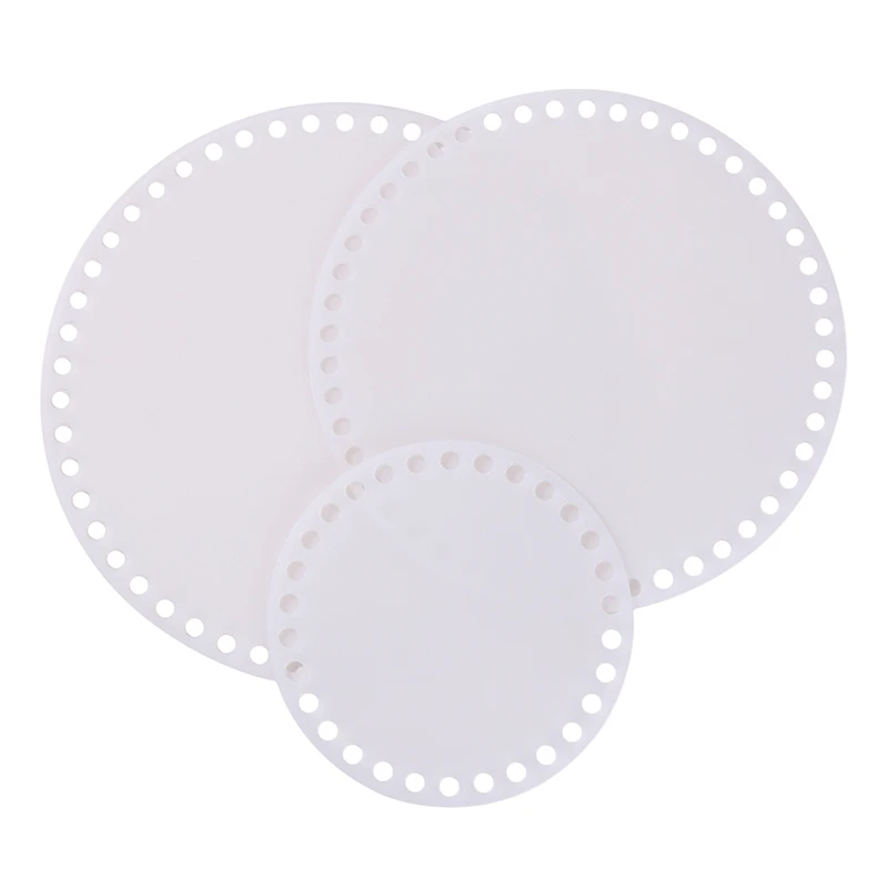 2pcs/set 10/12/15/18/20-cm Round Shape Clear Acrylic Base Mould For Knit Bag DIY Woven Bag Transparent Board