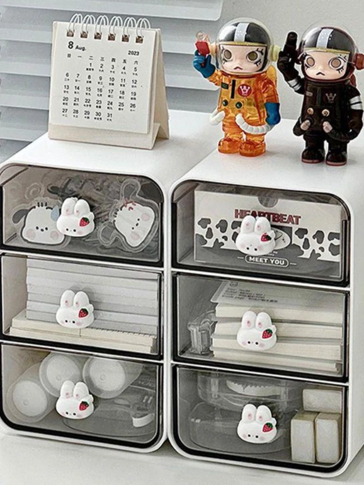 Desktop Drawer Box Desk Pen Holder Hair Accessories Storage Shelf Cosmetic Stationery Storage Box Home School Office Organizer