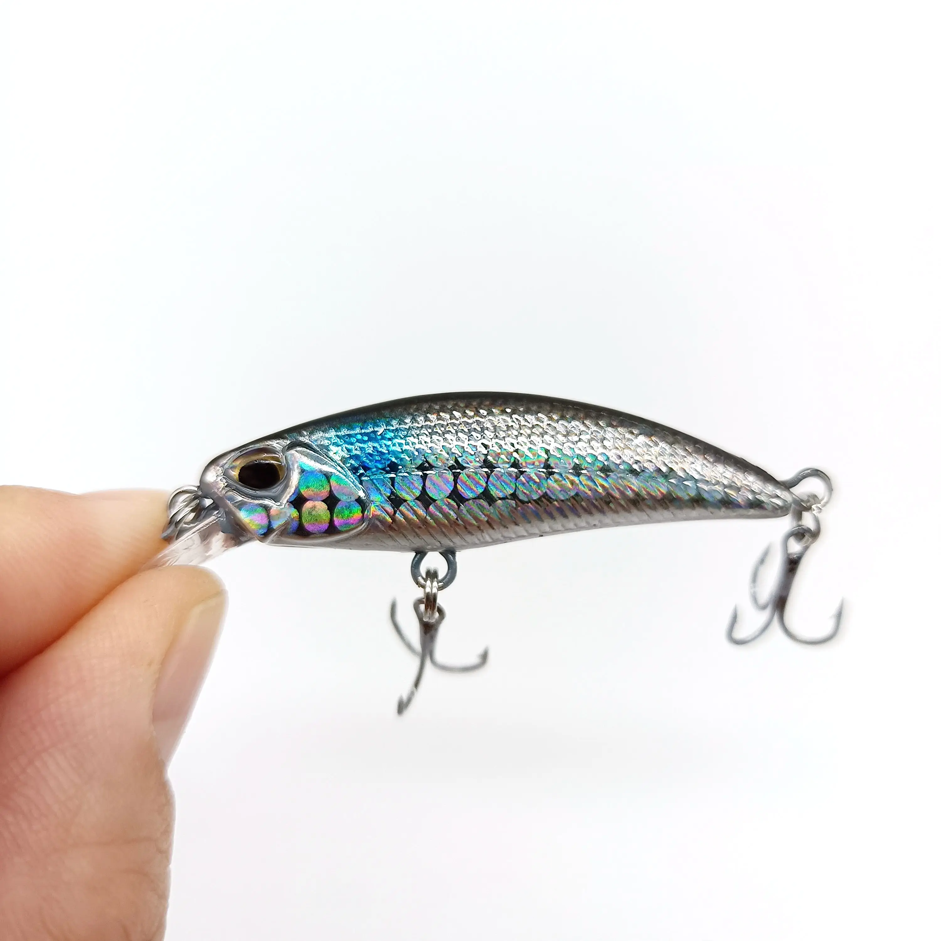 DUODUOYU 1PCS Mini Sinking Minnow Fishing Lures 3g/55mm Artificial Plastic Hard Bait Wobblers Fishing Tackle