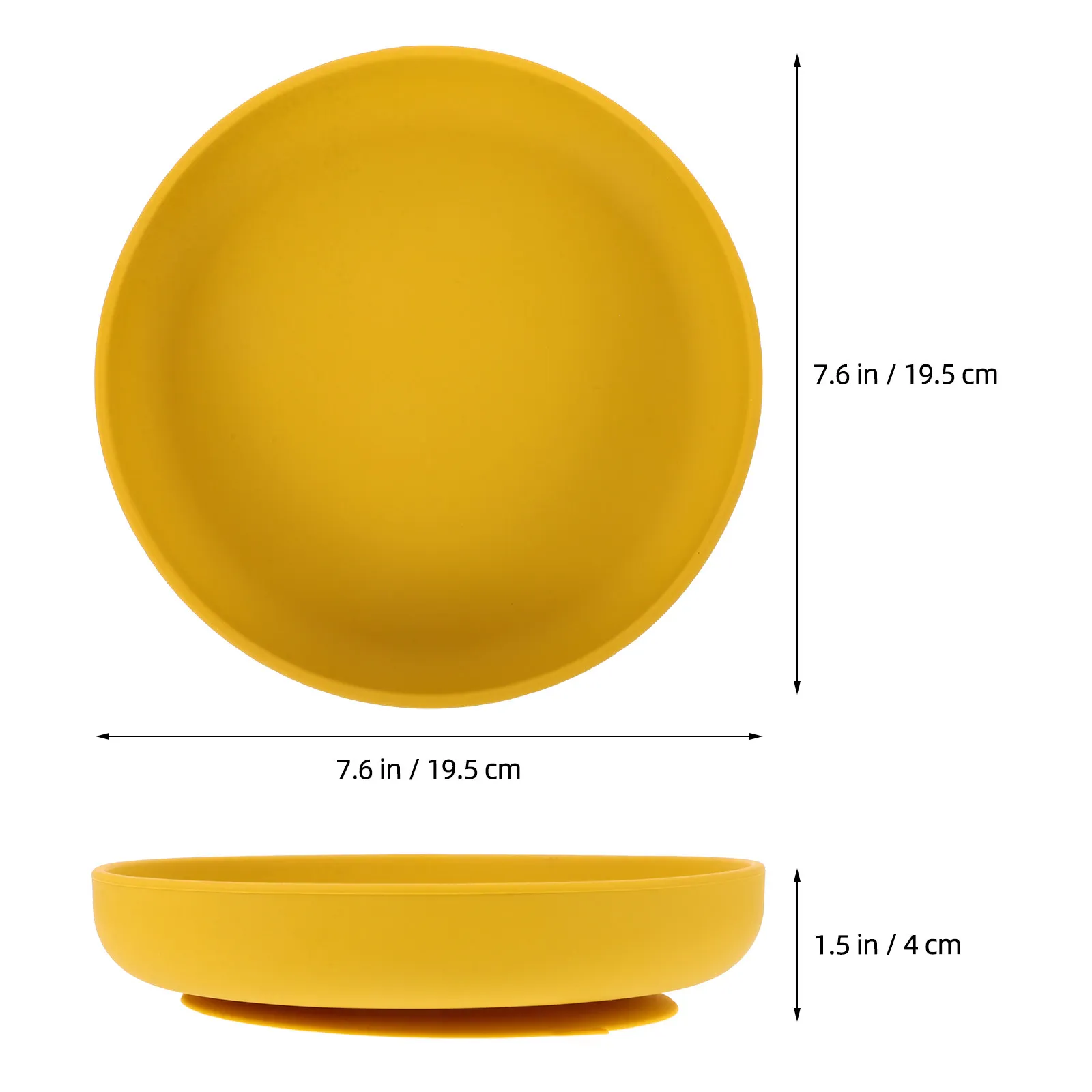 Silicone Scoop Plate Senior Anti-Falling Lightweight Non-Skid Suction Base Elderly Tableware Self Feeding Suction Tray