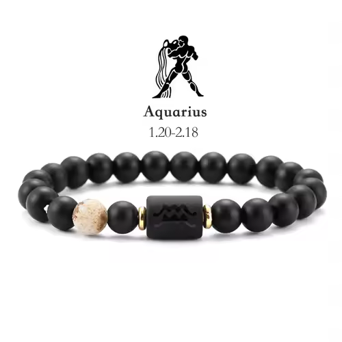 12 Zodiac Bracelets Natural Stone Cancer Virgo Leo Libra Bracelet Couples Friendship Gifts Bracelets jewelry pulsera hombre - Image 37