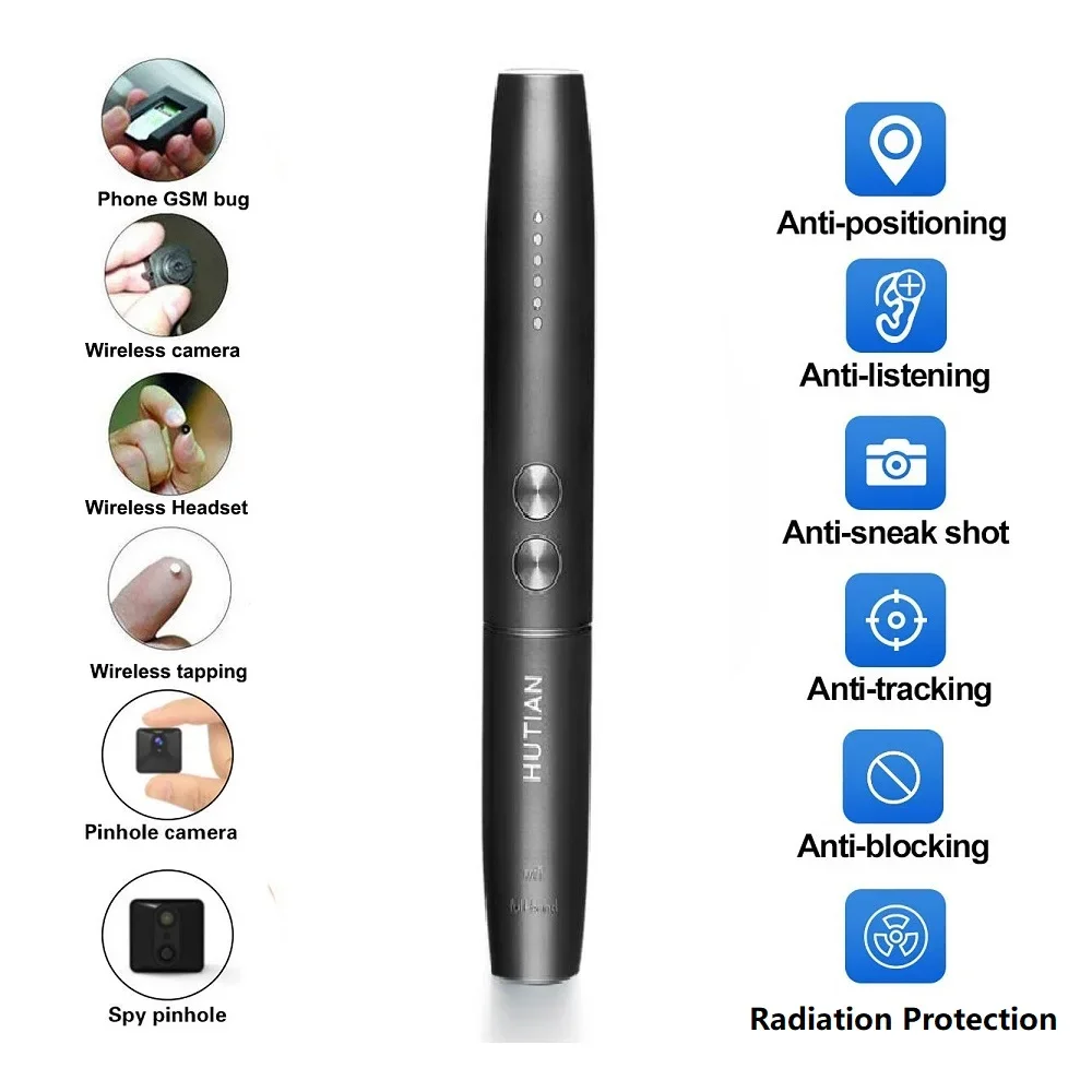 

Hidden Cam Pen Anti Spy Camera Detector Bug Gadget Wireless RF Signal Finder Audio GSM Anti GPS Car Tracking Wiretapping Scanner
