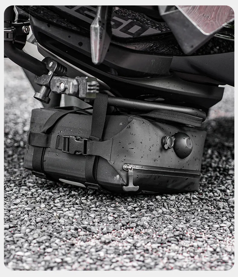 14L Motorcycle Airtight Bar Bag Waterproof Shockproof Airbag Side Luggage Bag For Motorcycle Touring Resistant Travel Riding