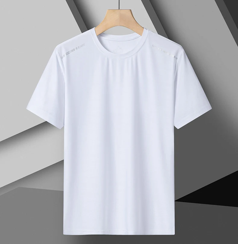 Damen Schnelltrocknende Eisseide Kühlende Reflektierende Hochelastische Atmungsaktive Sport-T-Shirts Fitness-Gym-Workout-Shirt – Detail 5
