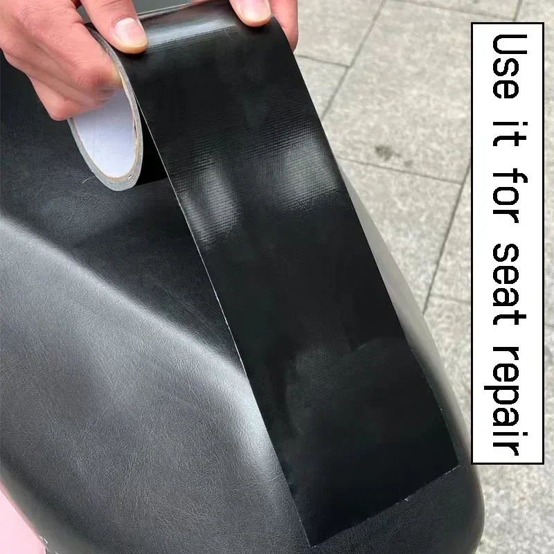 Strong Waterproof Faux Leather Self Adhesive Sheet PU Repair Scooter Motorcycle Leather Chair Sofa DIY Patch Black Durable