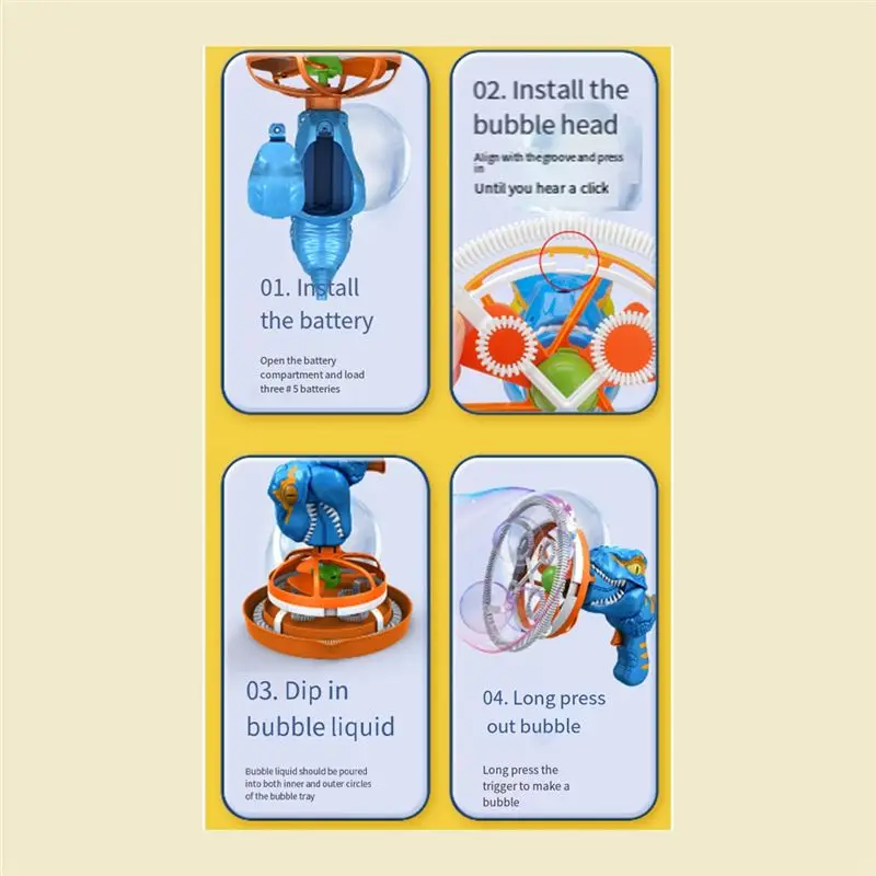 B49B-Fan ديناصور آلة فقاعة فقاعات في فقاعة يده الكهربائية ديناصور آلة فقاعة فقاعة ديناصور بركة #2