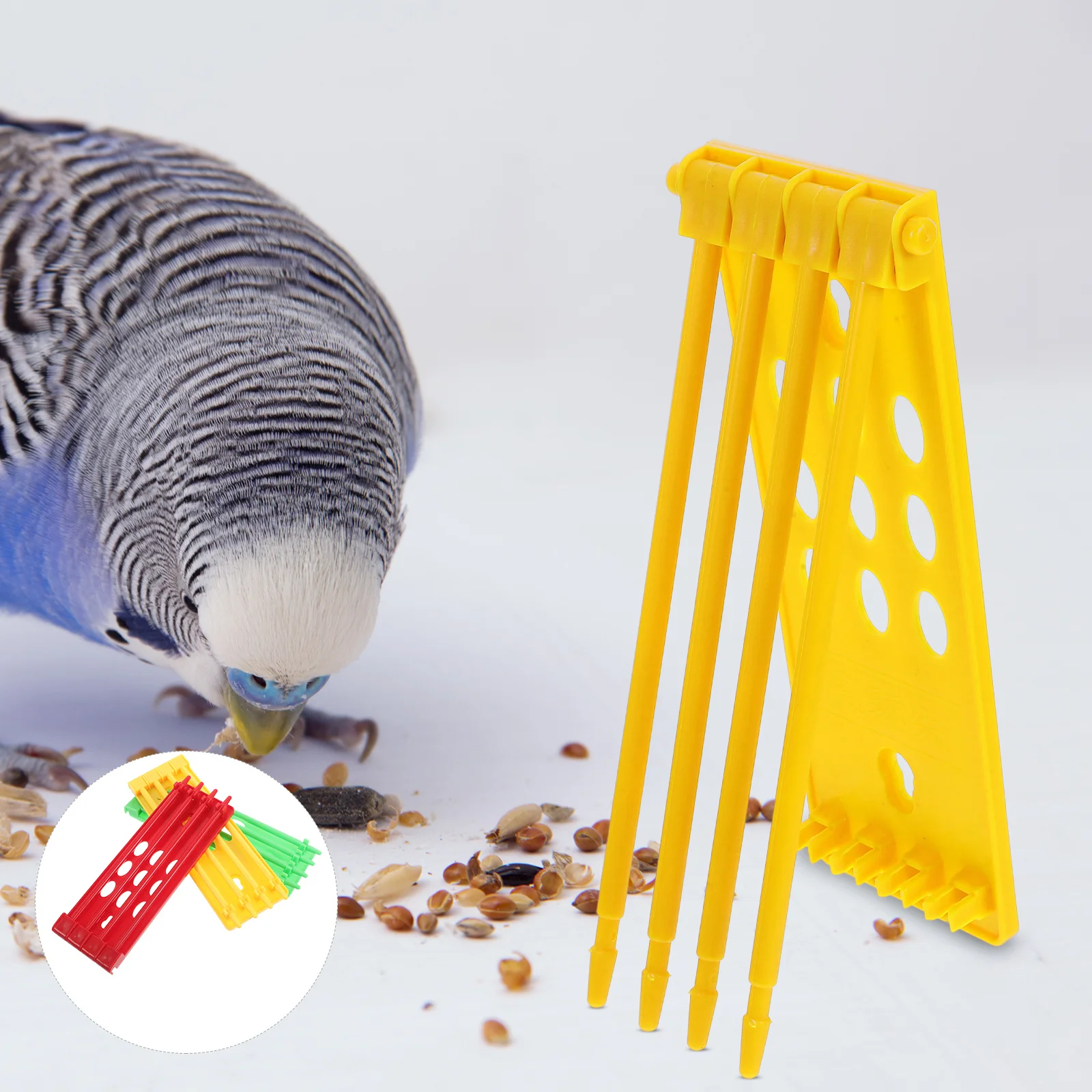 

3Pcs Pigeon Leg Band Stand Multicolor Easy Installation Durable Material Space Saving Pigeon Foot Organizer Leg Bands for Birds