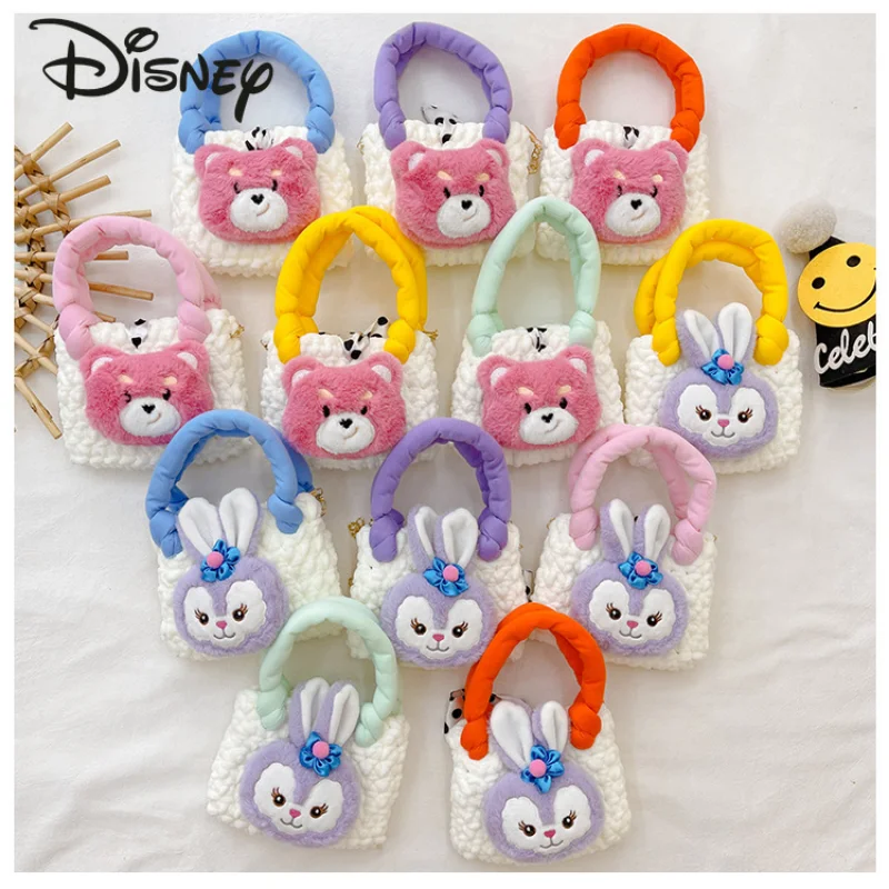 Disney 2023 New Plush Women's Handbag Fashion High Quality Children's Zero Wallet Cartoon Casual Versatile Parent Child Bag