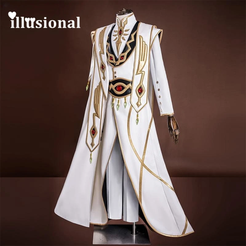 illusional Anime C C Lelouch Cosplay Costume Anime C.C Lelouch Emperor Queen Uniform Dress Halloween Costumes