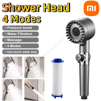 Xiaomi High Pressure Shower Head 4 Modes Water Saving With Filter Adjustable Spray With Massage Bathroom Shower Accessories New